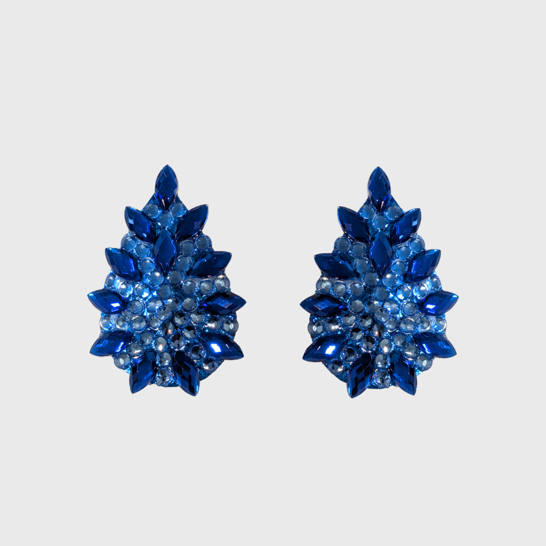 Navette Blue Teardrop Pasties 4.0cm
