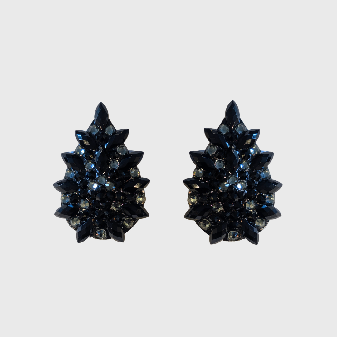 Navette Black Teardrop Pasties 4.0cm