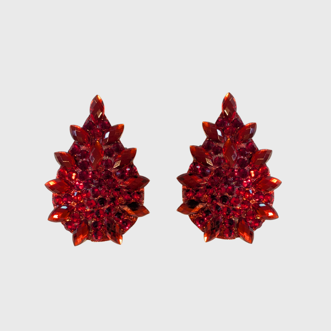 Navette Red Teardrop Pasties 4.0cm