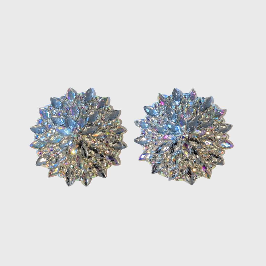 Navette Crystal AB Circle Pasties 6.0cm