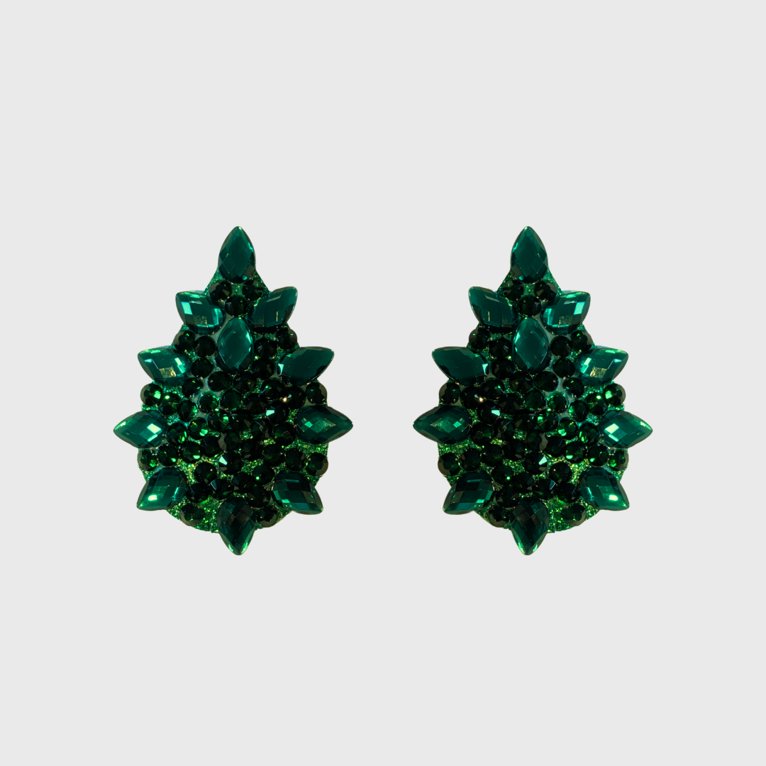 Pear Emerald Teardrop Pasties 4.0cm
