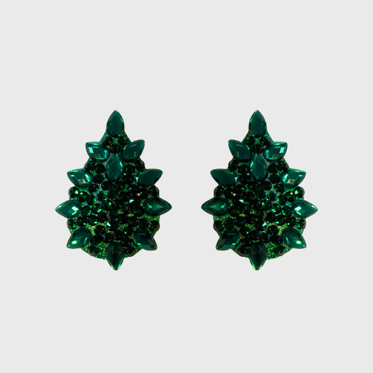 Pear Emerald Teardrop Pasties 4.0cm