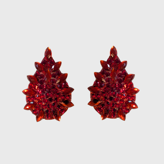 Navette Red Teardrop Pasties 4.0cm