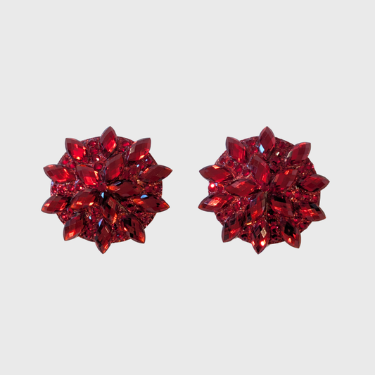 Navette Red Circle Pasties 4.0cm