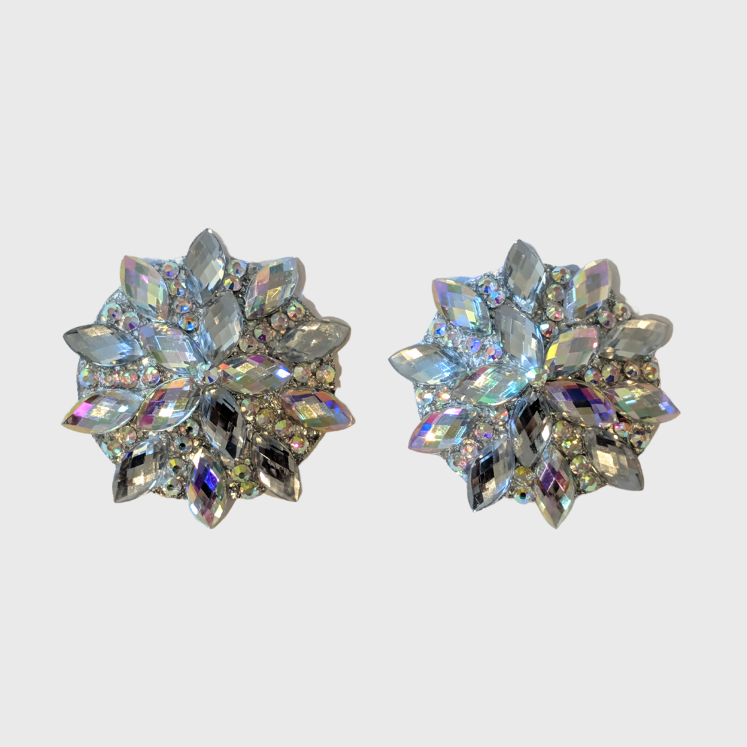Navette Crystal AB Circle Pasties 4.0cm
