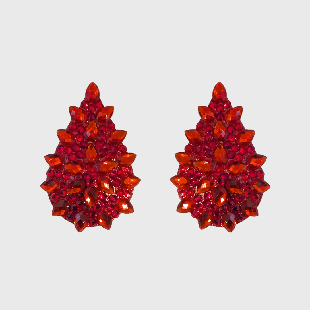 Red Teardrop Pasties 5.0cm
