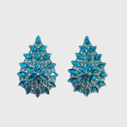 Blue Teardrop Pasties 5.0cm