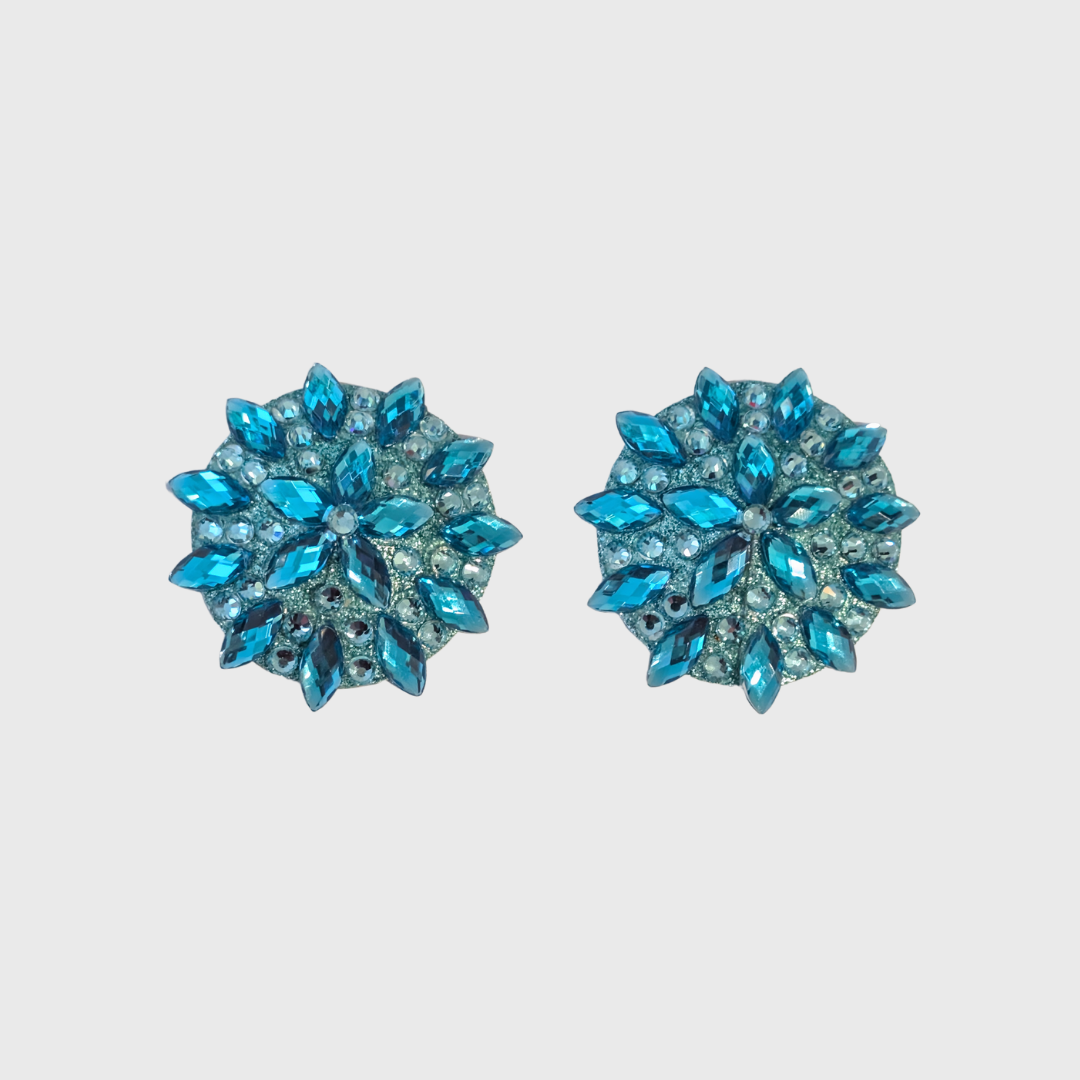 Navette Blue Circle Pasties 5.0cm