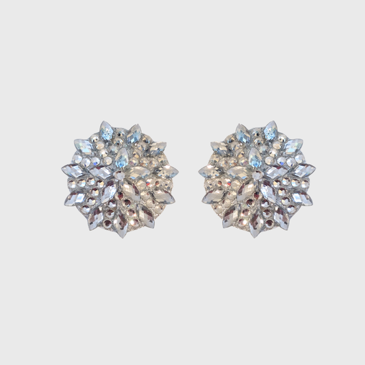 Navette Crystal Circle Pasties 5.0cm